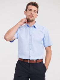 Kurzarm Hemd in Hellblau